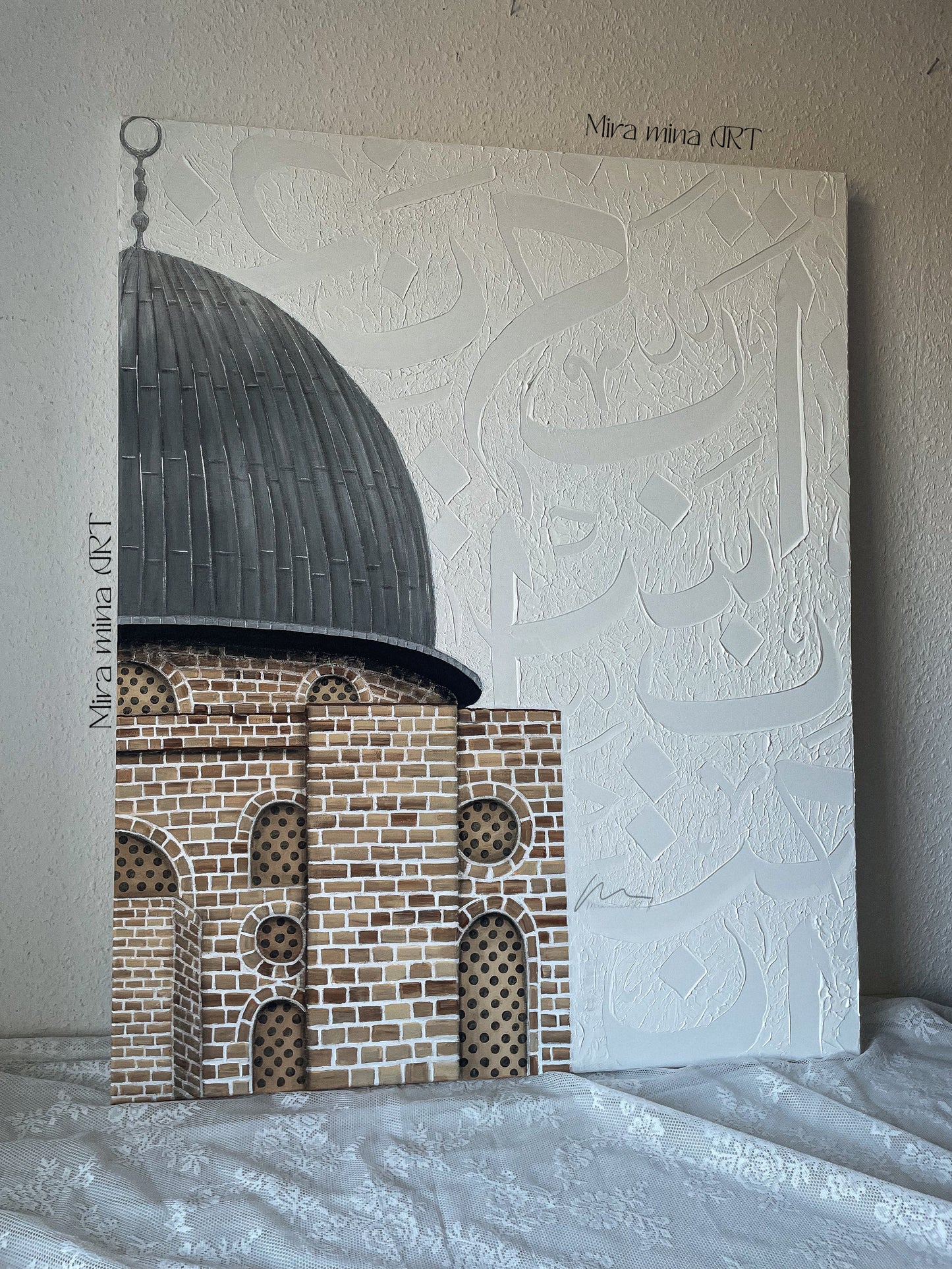 "Al Aqsa - abstract arabic letters" 100x80cm