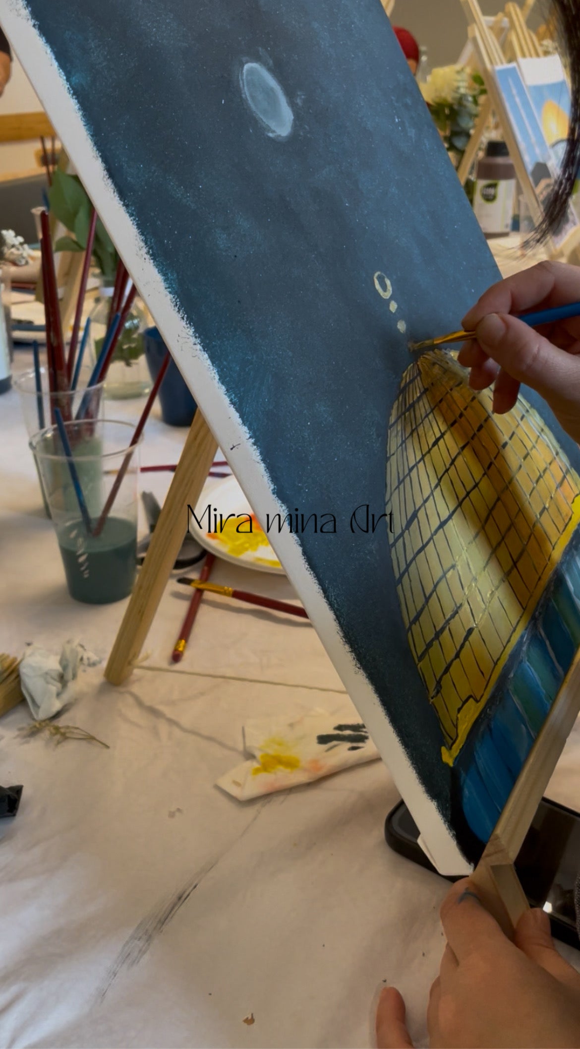 Workshop "Acrylfarbe auf Leinwand" male eine der drei heiligen Städte des Islams
