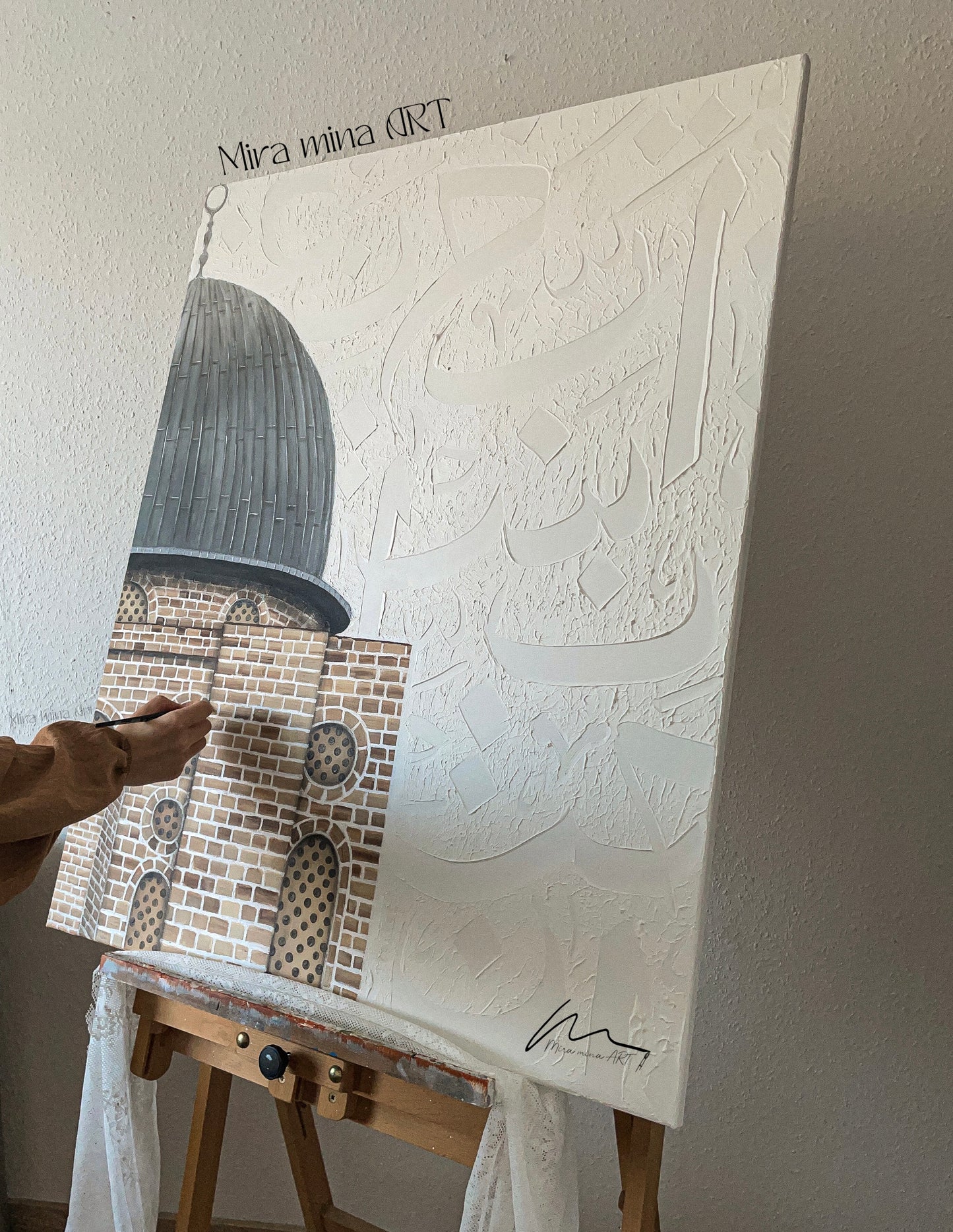 "Al Aqsa - abstract arabic letters" 100x80cm