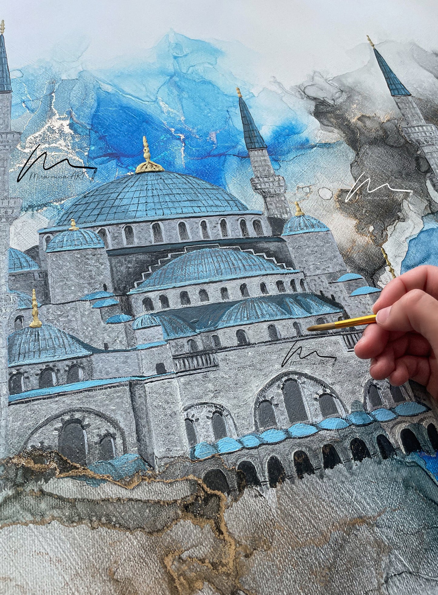 Sultan Ahmed Moschee ( Blaue Moschee) Istanbul - Sultan Ahmet Camii 100x80cm
