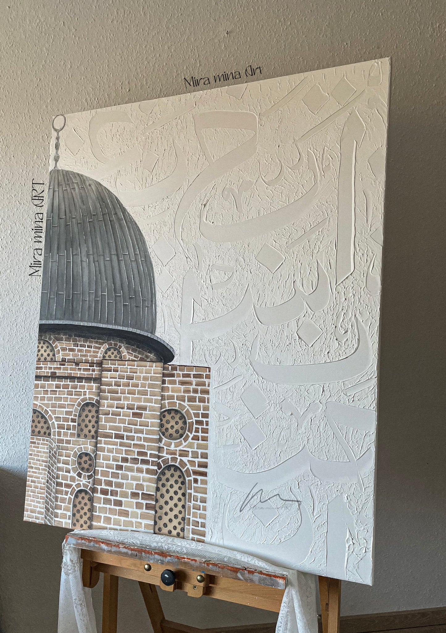 "Al Aqsa - abstract arabic letters" 100x80cm