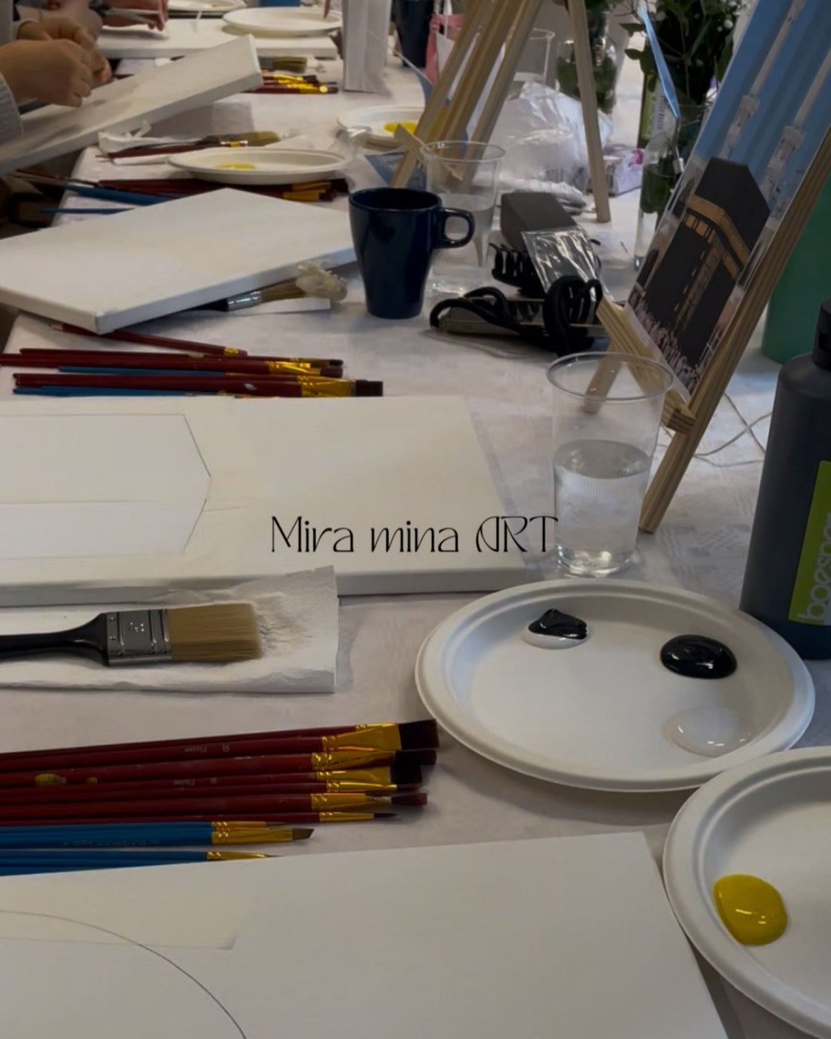 Workshop "Acrylfarbe auf Leinwand" male eine der drei heiligen Städte des Islams