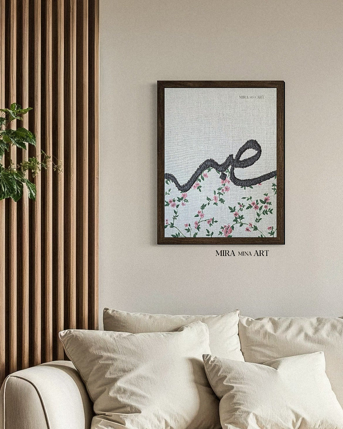 „Sabr- embroidered brown““ 30x40cm