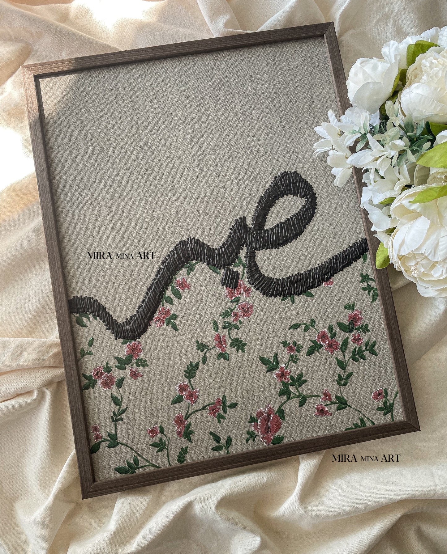 „Sabr- embroidered brown““ 30x40cm