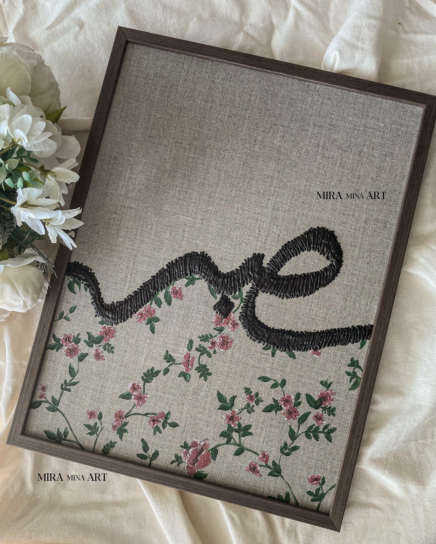 „Sabr- embroidered brown““ 30x40cm