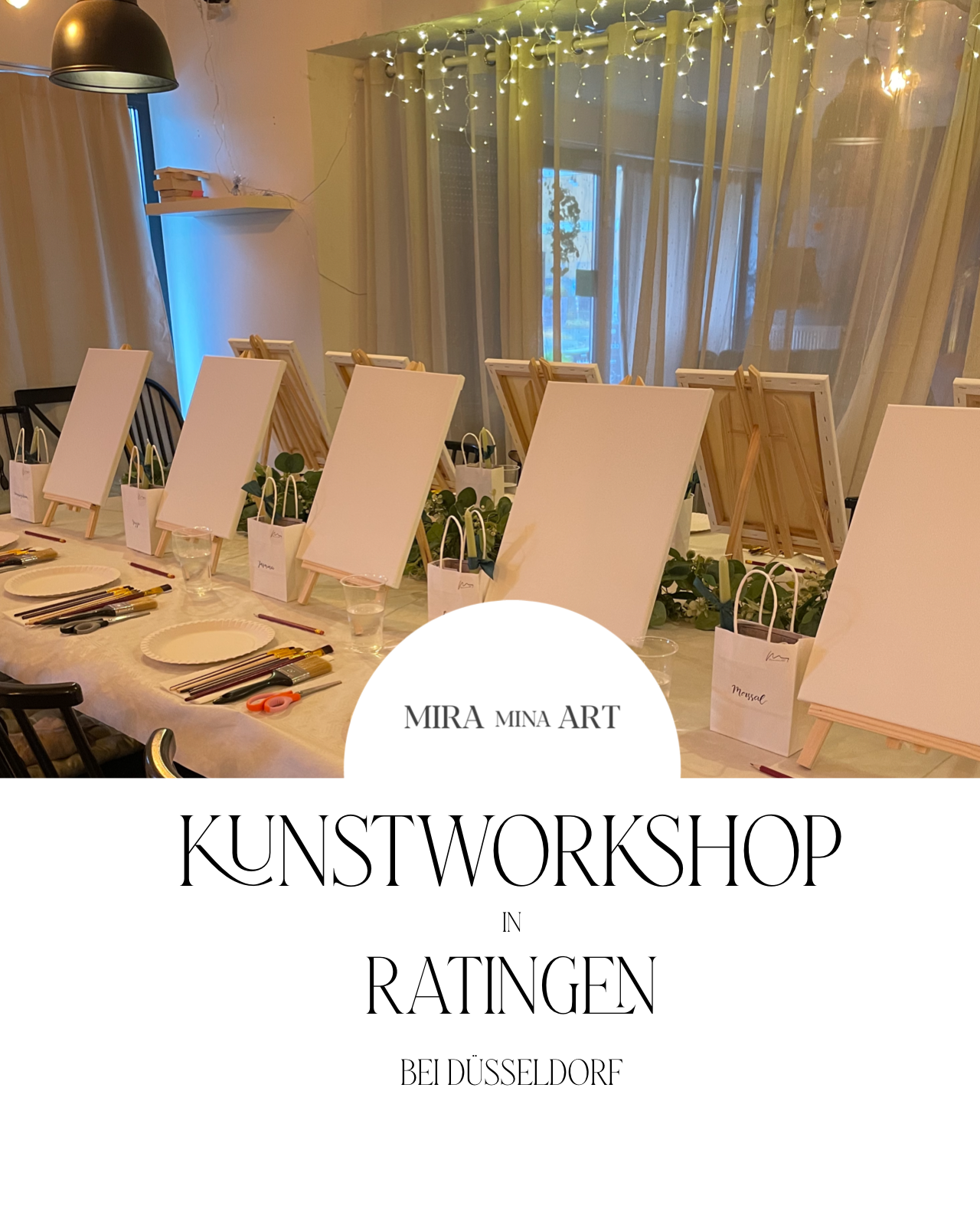 Workshop "Acrylic paint on canvas" paint the three holy cities of Islam